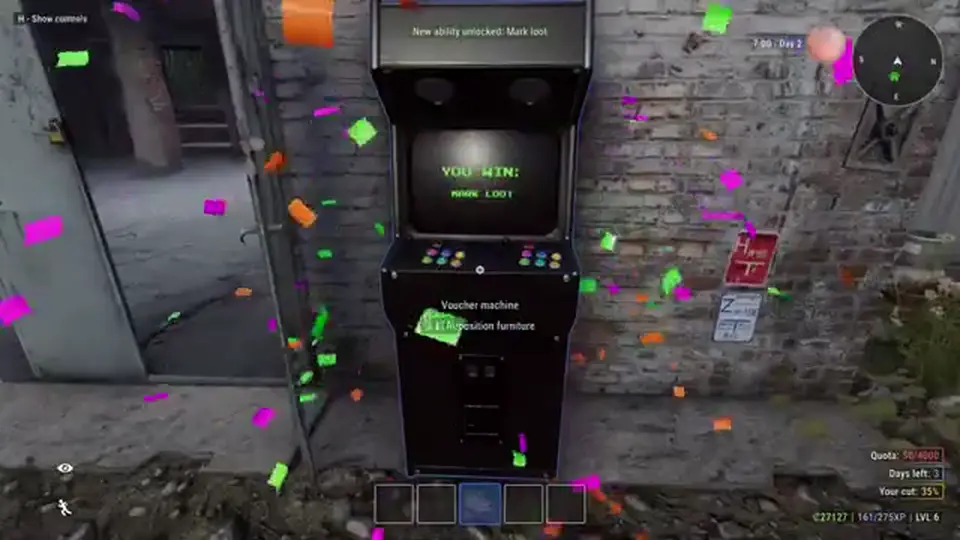 Crime Simulator ability grant UI after a hideout challenge