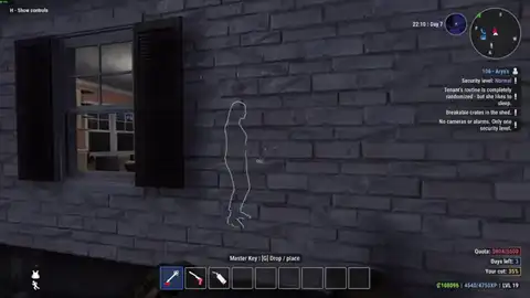 Crime Simulator Perception timer ticking on an NPC highlight
