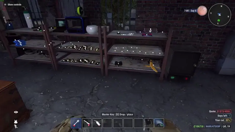 Crime Simulator inventory and tool bar used for early ranking